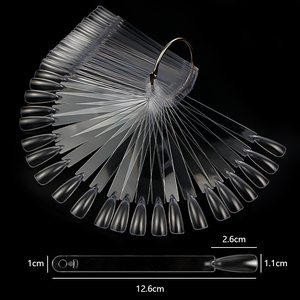 50 pièces de bâtonnets de présentation transparents en forme de goutte d'eau avec anneau pour la pratique des couleurs de vernis à ongles - Product Image 4
