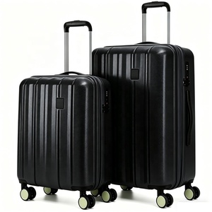 Ensemble de bagages légers en ABS+PC, 2 pièces, coque <span class=keywords><strong>rigide</strong></span>, 8 <span class=keywords><strong>roues</strong></span>, taille <span class=keywords><strong>cabine</strong></span>, sac de transport à roulettes, faible MOQ, OEM, usine de valises - Product Image 1