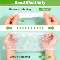 Dômes de couverture alimentaire en plastique PE transparents, réutilisables, avec couvercles extensibles élastiques pour la conservation des aliments frais, pour la restauration rapide
