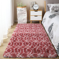 Tapis de salle de bain en fausse fourrure polyester, abstraits, fabriqués à la machine, lavables, tapis personnalisés fabriqués en Chine