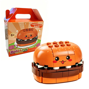かわいいバーガービルディングブロック、ファーストフードモデルブリック、子供向け教育玩具 - Product Image 2