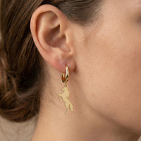 Boucles d'oreilles pendantes Zodiaque Cheval Porte-bonheur, style équestre, en or, cadeau de mode pour les fêtes