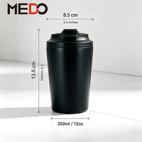 Mug de voyage personnalisé 12 oz avec logo – Gobelet isotherme en acier inoxydable sans BPA avec couvercle rabattable pour usage quotidien/bureau/salle de sport/extérieur