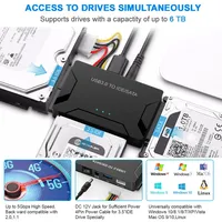 Adaptador USB 3,0 Universal SATA/IDE, nueva condición, compatible con salida de 6TB CC, 2,5/3,5 pulgadas, IDE SATA, HDD externo/SSD, protección OTP