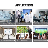 Écrans interactifs numériques intelligents à double système de 55, 65, 75, 85, 100 et 110 pouces pour les réunions d'entreprise