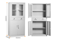 Meuble de bureau moderne en métal à 2 portes, armoire de rangement ABS avec tiroirs et portes, fournisseur d'usine, armoire économique pour bureau