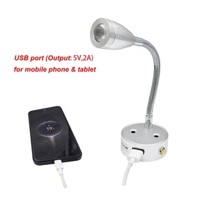 Lampe de lecture <span class=keywords><strong>LED</strong></span> 12-24V pour <span class=keywords><strong>camping</strong></span>-<span class=keywords><strong>car</strong></span>/caravane/bateau/marine/yacht/<span class=keywords><strong>camping</strong></span>-<span class=keywords><strong>car</strong></span>/tous véhicules, lampe murale de chevet <span class=keywords><strong>avec</strong></span> USB - Product Image 4