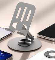 Nouveau Pas Cher Pliable 360 Rotation En Métal Bureau Mobile Support De Téléphone Réglable Bureau Paresseux Support Tablette Table Support De Téléphone Portable