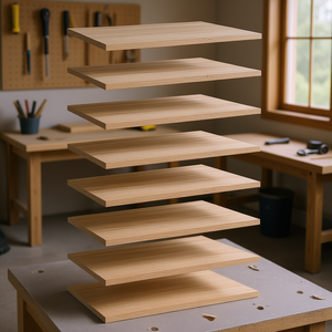 Panneaux de bibliothèque en chêne Sonoma, 8 pièces, 23,6x15,7x0,6 cm, panneaux de contreplaqué multicouche en bois d'ingénierie à âme solide - Product Image 2