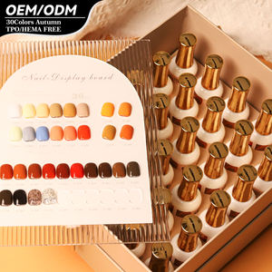 Nouvel ensemble de vernis gel 30 teintes pour l'automne, couleurs <span class=keywords><strong>tendance</strong></span> bordeaux/caramel ambre, OEM/ODM, marque privée, logo personnalisé, vente en gros pour salons - Product Image 1