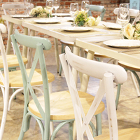 Ensemble de meubles de jardin, chaises et tables de fête, chaises en aluminium empilables, chaises en fer coloré, 10 pièces