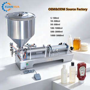 Machine à pâte semi-automatique personnalisée de haute précision pour les boîtes, les flacons, les bouteilles, les crèmes, les shampoings, les yaourts, les confitures, les sauces, les jus, la <span class=keywords><strong>mayonnaise</strong></span> - Product Image 1