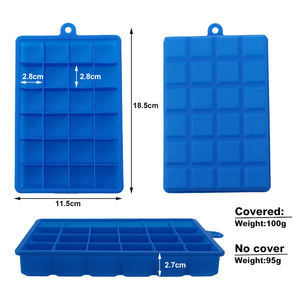 Stampo per Cubetti di Ghiaccio in Silicone Ecologico Senza BPA, 15/24 Cavità, con Coperchio in Plastica Stampato, per Gelato Fai-da-Te, Vendita all'Ingrosso - Product Image 2