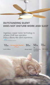 Ventilador de techo LED de madera AC DC para hogar inteligente de diseño moderno de 53 pulgadas con luz 5 aspas Control remoto <span class=keywords><strong>Precio</strong></span> de fábrica - Product Image 6