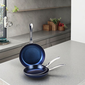 Design avanzato nuovo rilascio diamante ombreggiatura in acciaio inox manico in alluminio antiaderente padelle in metallo materiale - Product Image 1