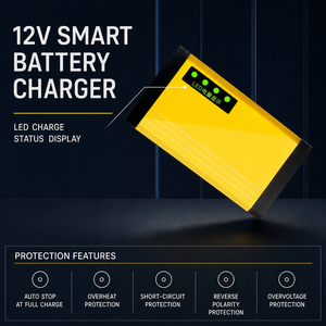 Cargador <span class=keywords><strong>de</strong></span> Batería Inteligente WANPU BC1413 12V 2A con Indicador LED <span class=keywords><strong>de</strong></span> Estado <span class=keywords><strong>de</strong></span> <span class=keywords><strong>Carga</strong></span> <span class=keywords><strong>para</strong></span> Baterías <span class=keywords><strong>de</strong></span> Plomo-Ácido STD GEL <span class=keywords><strong>de</strong></span> 6Ah a 20Ah, Suministro al por Mayor - Product Image 2