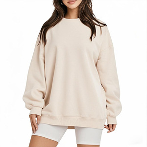 <span class=keywords><strong>Felpa</strong></span> da <span class=keywords><strong>Donna</strong></span> 100% Cotone Autunno Inverno, Girocollo Tinta Unita, Pullover Casual Sportivo Basico - Product Image 6