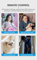 WiFi sans fil 360 °   Caméra de sécurité intelligente 1080P pour intérieur et extérieur avec vision nocturne et suivi intelligent