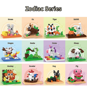 PUNGROW Pixel Box <strong>Small</strong> Particle Animal Cartoon Figurines Puzzle DIY Assembly Educational Toy Mini <strong>Bricks</strong> Building Blocks Sets - Product Image 4