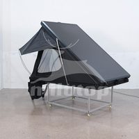 Tente de toit rigide pour voiture, tente de toit en aluminium 4x4 tout-terrain, camping, imperméable, protection UV avec éclairage LED