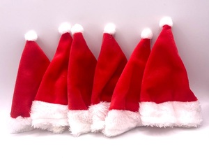 Cadeau de décoration de Noël de haute qualité Chapeaux de Noël Chapeaux de Père Noël pour la célébration de la fête - Product Image 5