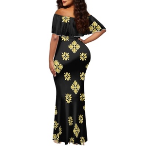 Vestido Camisero Sexy de Verano para Mujer, Estilo Hawaiano, Negro, Talla Grande, de Lujo, Personalizado e Impreso de Alta Calidad - Product Image 2