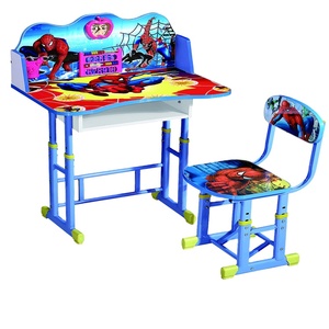 Hiện đại đơn giản công nghiệp trẻ em bàn ghế thiết lập có thể điều chỉnh màu Trắng nghiên cứu bàn ngăn kéo kim loại cho phòng ngủ trường trẻ em viết đồ nội thất - Product Image 1