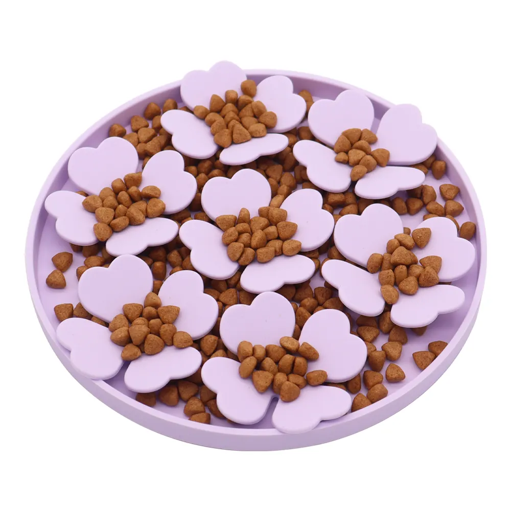 Factory Custom Logo Color Food Grade Silicone Slow Feeder Pet Cat Dog Treat Food Bowl Licking Lick Pad Mat with Suction Cups