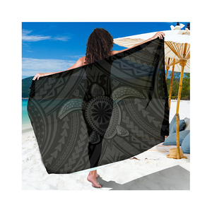 Polinesiana Tribale della Tartaruga di Mare Modello Beachwear Hawaiian Pareo Donna Pareo Sarong Delle Donne del Costume Da Bagno Cover Up Bikini Wrap Skirt - Product Image 1
