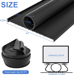 Bande d'étanchéité universelle en caoutchouc pour <span class=keywords><strong>porte</strong></span> <span class=keywords><strong>de</strong></span> garage à enroulement, <span class=keywords><strong>anti</strong></span>-<span class=keywords><strong>pluie</strong></span> et <span class=keywords><strong>anti</strong></span>-vent, pour <span class=keywords><strong>seuil</strong></span> <span class=keywords><strong>de</strong></span> <span class=keywords><strong>porte</strong></span> - Product Image 2