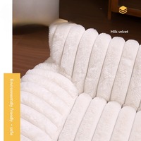 Canapé pour chien en peluche rayé rectangulaire moderne de luxe, vente chaude, coussin chaud pour animaux de compagnie
