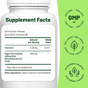 Cápsulas de aceite de algas y vitamina E de ALTA CALIDAD que favorecen la salud del corazón, promueven la función cognitiva y blanquean la piel. - Product Image 5