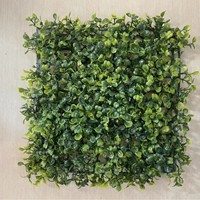 Dekorasi Dinding Tanaman Buatan Milan Indoor/Outdoor, Rumput Plastik Hijau untuk Latar Belakang Pintu Ruang Kantor (Grosir)