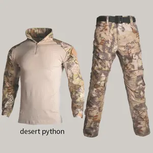 Yida roupa de treinamento de camuflagem, personalizada, manga comprida, sapo, uniforme de combate, tática, trajes para caminhada ao ar livre