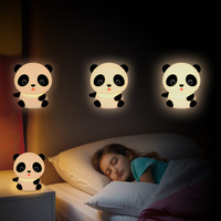 Lampe de chevet LED rechargeable en silicone souple pour enfants, motif panda mignon, avec contrôle tactile, idéale pour la chambre d'enfant
