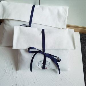 Chuanghua Custom Logo Printed Canvas Cotton Jewelry Pouch With Ribbon <b>Envelope</b> <b>Gift</b> Packaging Bag - Product Image 5