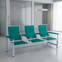 Chaise d'infusion réglable à dossier, très vendue, pour perfusion IV, chaise médicale haut de gamme pour hôpital, 3/5 places, en cuir PU, design moderne
