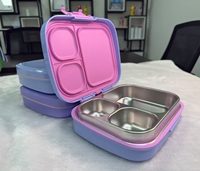 Premium herbruikbare 304 roestvrijstalen compartimenten 800ml bentobox set, verwarmbaar in de magnetron, lekvrij, stoombaar, BPA-vrij
