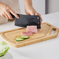Bamboe snijplank met sapgoot & ergonomische handgreep, grote keuken snijplank