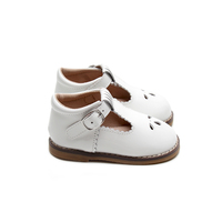 Babyhappy Western mode princesse bébé fille enfants en cuir blanc Mary Jane chaussures évider conception enfants t-bar chaussures habillées