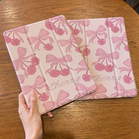 Étui pour tablette avec nœud papillon cerise de dessin animé pour iPad 10e/11e/12e génération/Air 4/5/6/8/102 Fabriqué en Chine