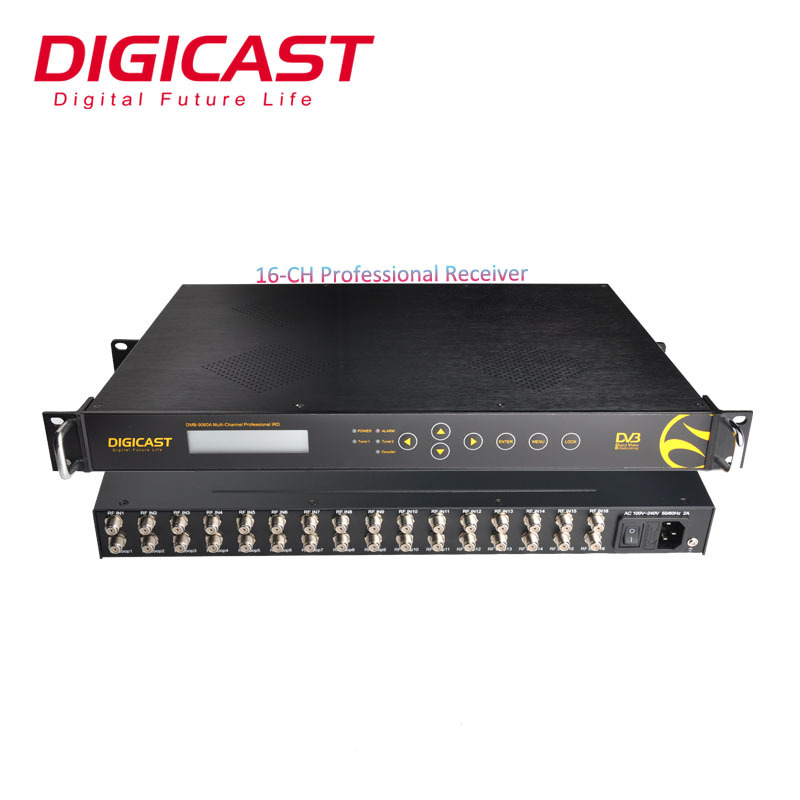 TV por Cable equipo de vídeo IP decodificador 16 canales profesional receptor de satélite DVB-S/S2
