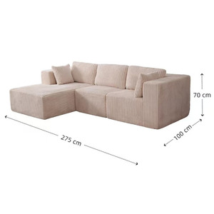 Minimalist L Shaped Cloud Sectional <strong>Sofa</strong> Modular Boneless Comfy <strong>Compression</strong> <strong>Sofa</strong> for Living Room Apartment-Friendly Modern - Product Image 6