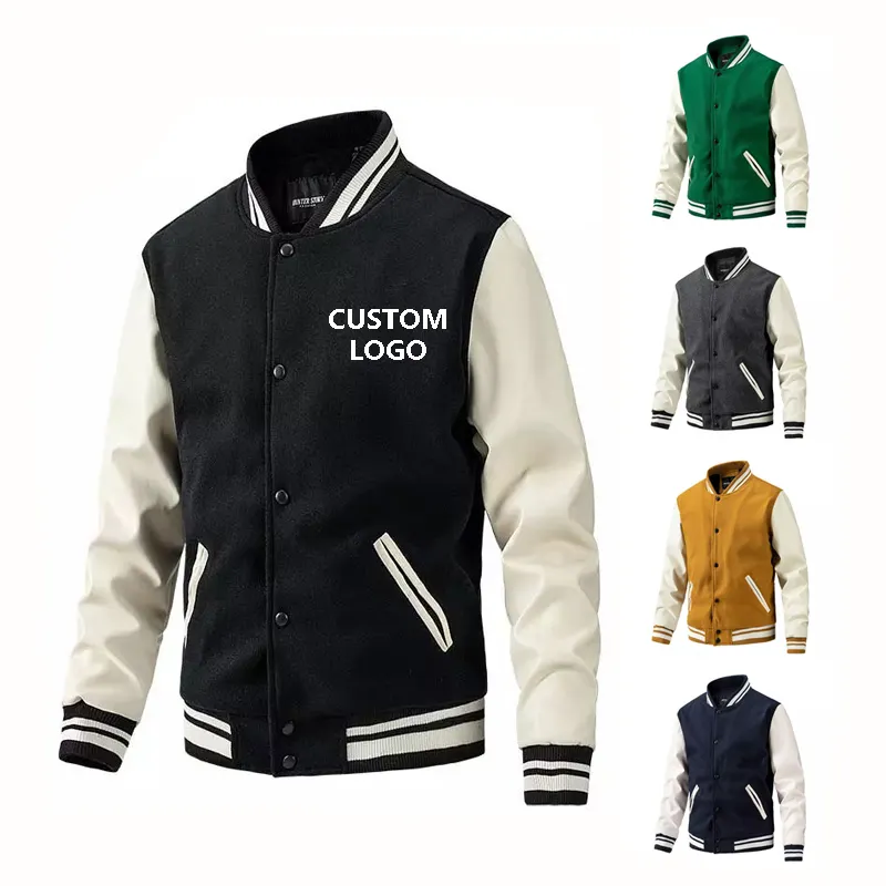 Großhandel Herren und Damen benutzer definierte Bomber jacken Outdoor Winter Baseball Jacken