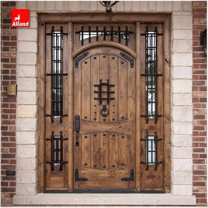 Pintu Masuk Kayu Gaya Spanyol Dengan Lubang Komunikasi Operasional Dengan 2 Jendela Samping Dengan Transom - Product Image 5