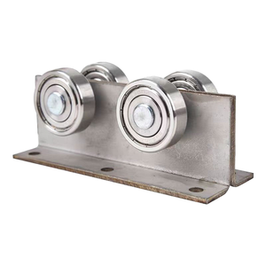 Roues de <span class=keywords><strong>portail</strong></span> <span class=keywords><strong>coulissant</strong></span> en acier inoxydable robustes - 4 roulettes <span class=keywords><strong>pour</strong></span> fenêtre coulissante, design moderne, épaisseur 3 mm, garantie 1 an - Product Image 1