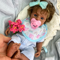 Poupée nouveau-né de 12 pouces, poupée reborn en silicone exquise et compacte, cheveux implantés, jouets interactifs parent-enfant