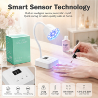 10 perles en forme de fleur 360 °   Lampe à LED UV portable rotative rechargeable pour le séchage rapide du gel à ongles, idéale pour les salons de manucure