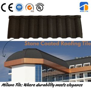Matériau de toiture léger et durable pour importateurs et entrepreneurs en travaux publics, tuile de toiture en acier revêtu de pierre style <span class=keywords><strong>bambou</strong></span> Milano - Product Image 3