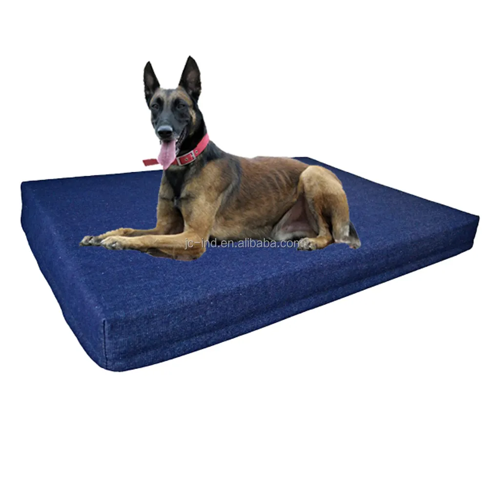 Personalizado Tamanho Espuma Fábrica De Espuma De Memória Denim Pet Dog Bed